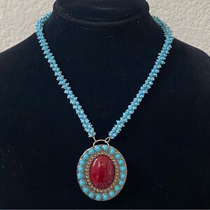 Turquoise beaded necklace